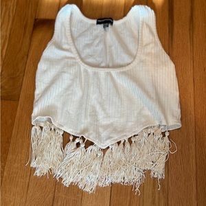 Pretty Little Thing fringe crop top
